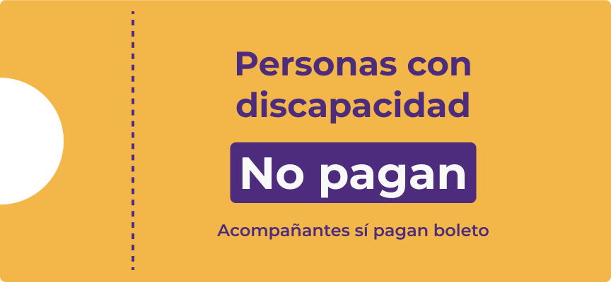 Persona con discapacidad, no pagan